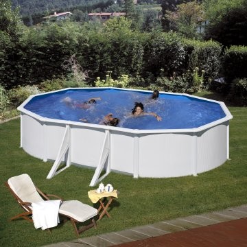 Piscine Hors sol Blanche CLASSIC 5.27x3.27 H 1.32 Piscine Hors sol Blanche CLASSIC 5.27x3.27 H 1.32