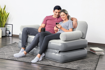 CANAPE GONFLABLE CONVERTIBLE AVEC POMPE INTEGREE